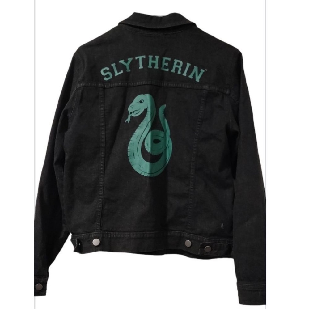 Harry Potter Slytherin Black Denim Jacket - Medium